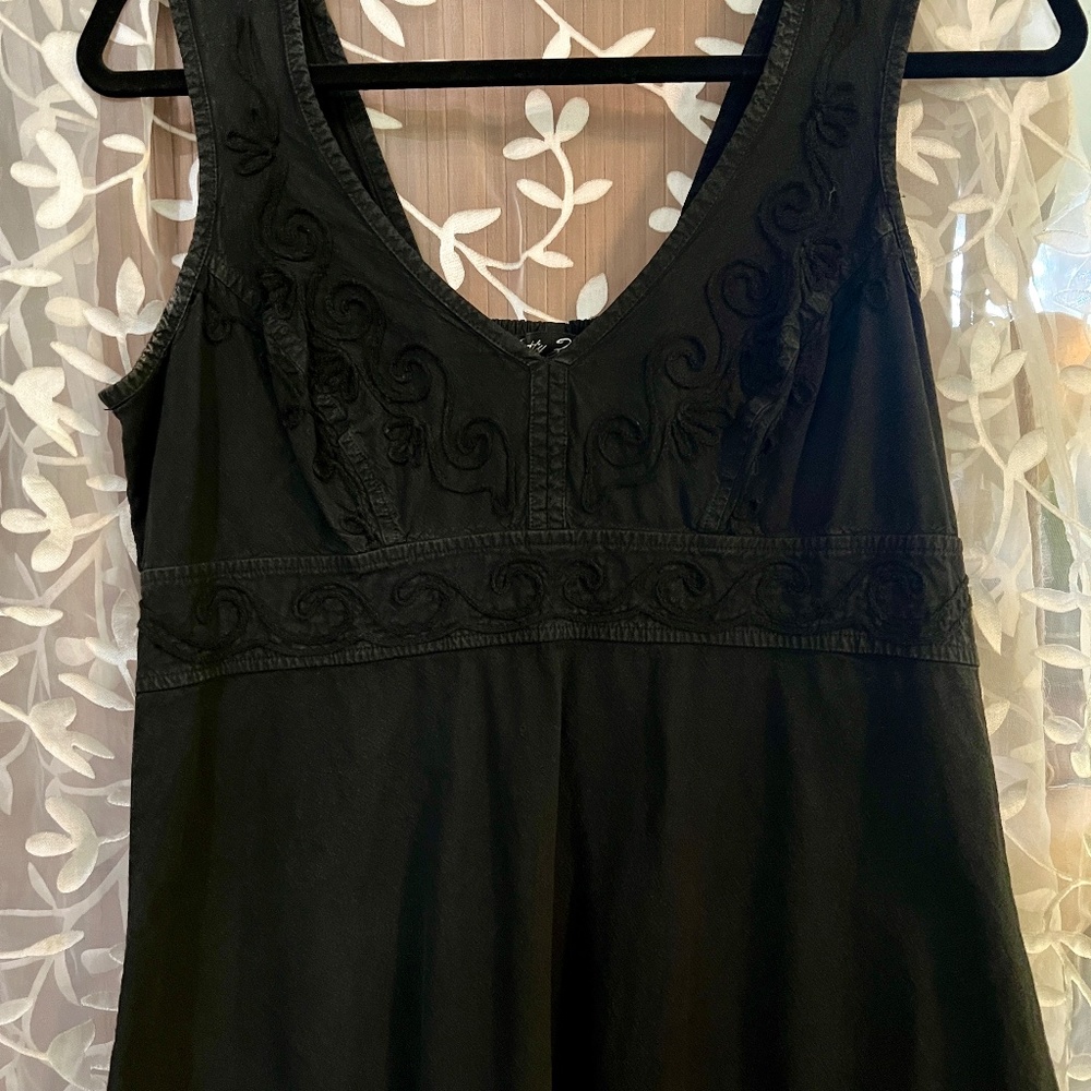 Gretty Zueger 100% Cotton Lovely Black Dress sz M